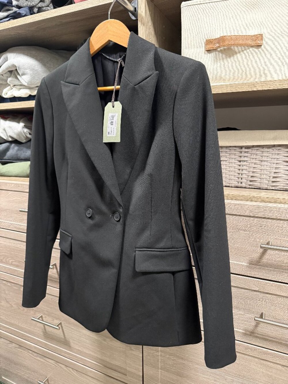 All saints Afia Double Breasted Tailored Blazer Black [US Size 4]